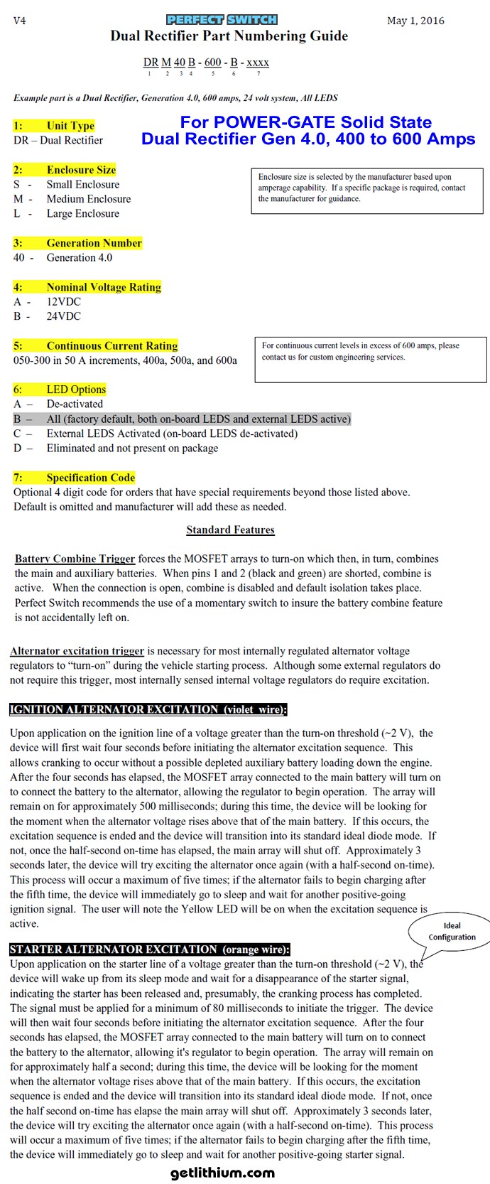 Click here for a larger Part Numbering Guide