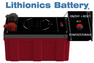 Lithionics batteries have a robust BMS system as well as a simple and easy to use master on/ off/ reset button switch