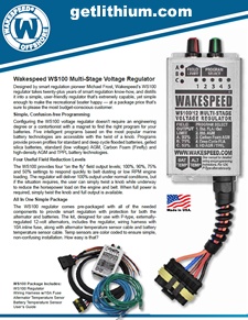 Wakespeed WS100 external 12 Volt and 24 Volt alternator Voltage regulators.