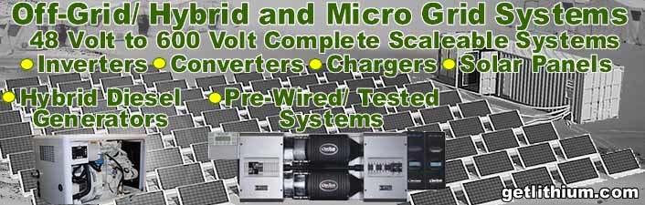 Complete Alternate 
		Energy Systems for Off-Grid, Solar Power, 
		Micro Grid, Hybrid Electric and Renewable 
		Energy Projects